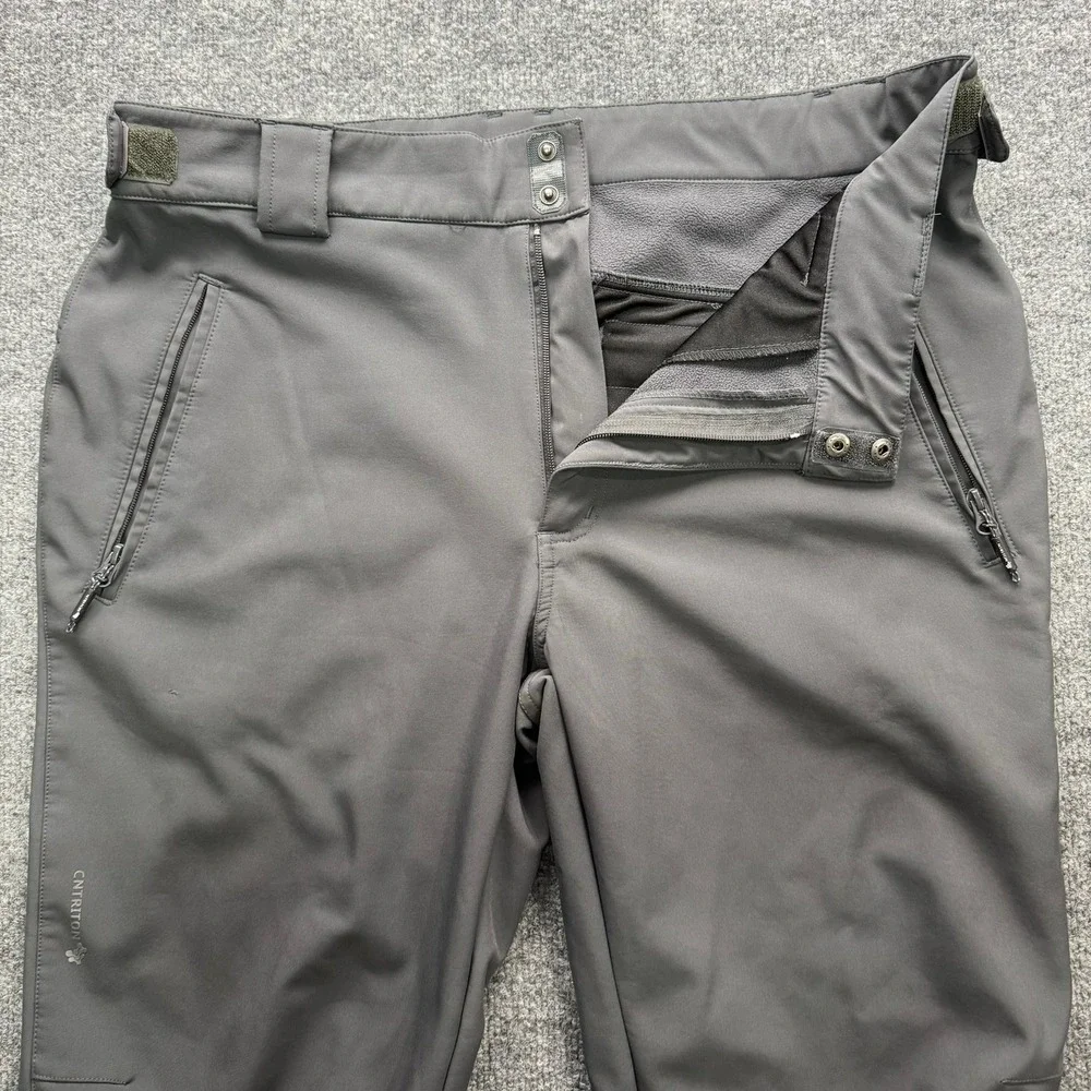 CNTRITION‎ Pants Men's 38W 30L Gray Softshell Fleece Water Resistant Hiking